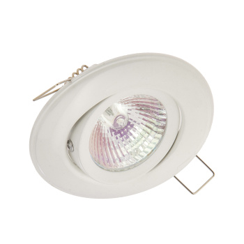 Светильник встраиваемый MR16 DH03 GU5.3 Ecola поворот.выпук. Белый 25x88 FW1601EFS *10/100