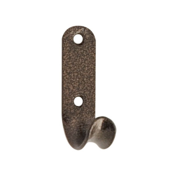 Крючок мебельный ДомоСтрой, однорожковый, медь