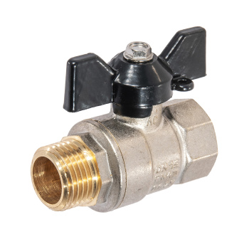 Кран шаровый 1/2" (Ø15) М/П ручка LD Pride 47.15. (аналогХЮ76) *1/17