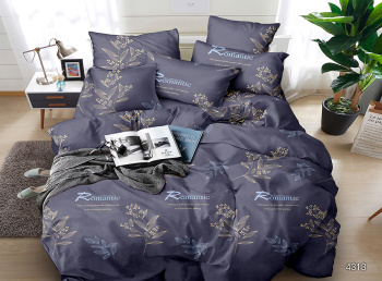 Постельное белье евро бамбук Орхидея 4313, наволочки 70*70см - 2шт *1/4