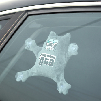 Автоигрушка на присосках "Учился ездить в GTA", котик 2969276