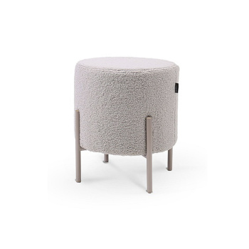 Пуф КРУГЛЫЙ 385х385х410мм СВЕТЛО-СЕРЫЙ Haushalt HPF2/С *1