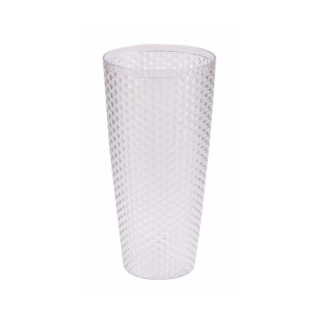 Ваза д/цветов пластм. выс.305мм, d верха 150мм Прозр. "Мозаика" М7521 (ЗПИ "Альтернатива") *1/15