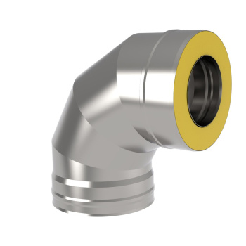 Отвод-сэндвич 90*, 115х200, нерж./оцинк., 0,5мм, 0,5мм AISI430  GS *1/5