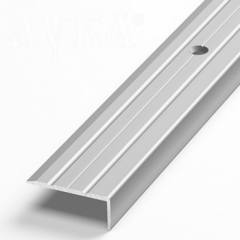 Порог-угол внешний 24х10х900 мм Лука ПУ 01, серебро люкс