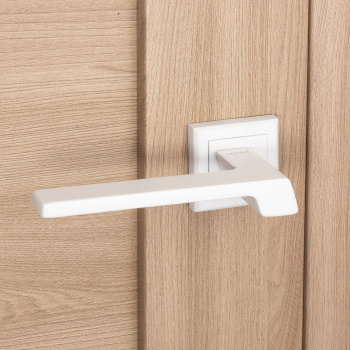 Ручка раздельная НОРА-М 111К Al, белый