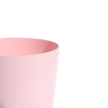 Кашпо пластм. "Le Parterre" 0,35л d верха 95мм h90мм с поддоном Розовый 201-3 (Tek.A.Tek) *1/72