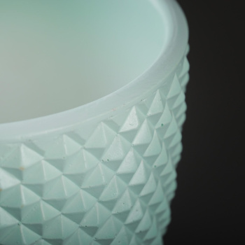 Кашпо бетон Бутон Грань 2,15л d верха 175мм h152мм с поддоном Зеленый №3 КБ-Б3-217-01 *8