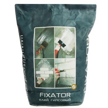 Клей для гипсовой плитки FIXATOR летний  4 кг *1/4 Клей для гипсовой плитки FIXATOR летний  4 кг *1/4