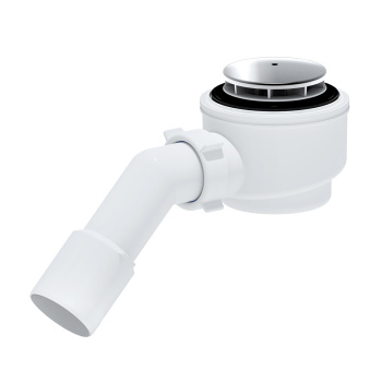 Сифон для душевого поддона 1 1/2",*50/60 Ани с пер.трубой 45 40*50 кнопка хром Е411СL *1/10