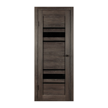 Дверное полотно остекленное BROZEX-WOOD Comfort-17, 2000х700х36 мм, дуб шале графит 3D