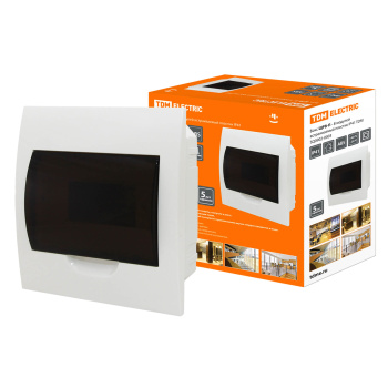 Бокс ЩРВ-П-8 С/П 8мод. (пластик, 47*45*54) рейка DIN TDM SQ0902-0003 *1/20