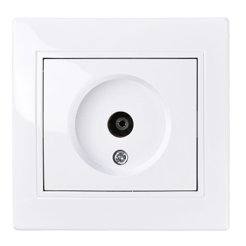 Розетка Intro Plano СП 1-мест. белая TV IP20 1-301-01