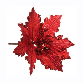 Украшение новогоднее Серпантин «Пуансеттия-Чародейка», 15 см, красный