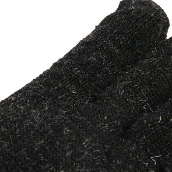 Перчатки полушерсть двухслойные черные (5 нитей) 80гр (478Р) Ladoni *10/200