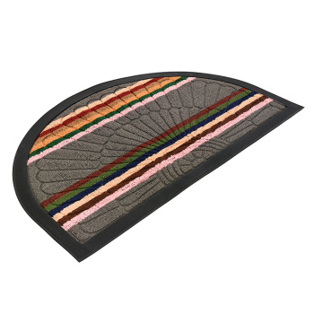 Коврик 45*75 см придверный COMFORT" "VORTEX" полукруг серый (арт.22387) *1/15