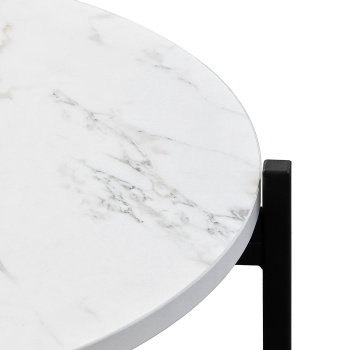 Столик журнальный сервировочный САБИЯ МРАМОР белый*1 Столик журнальный сервировочный САБИЯ МРАМОР белый*1