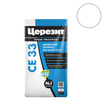 Затирка для швов 5 кг Церезит CE 33, белый Затирка для швов 5 кг Церезит CE 33, белый