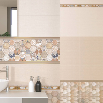 Плитка 50х24.9 см настенная 1.49 м² Alma Ceramica Asteria, темно-бежевый