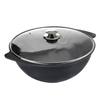 Казан алюм.а/приг.литой Kukmara "Традиция" 3,5л Стекл.кр. к37а (Кукмор) *1/4