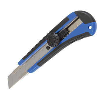 Нож строительный 18мм корпус двухкомпонентный направл.металл фикс. винт (2701007) T4P *1/12/144