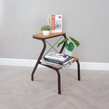 Табурет-Стремянка металл./дерев.сиденье-ступени, выс.565мм ножки Коричневый ТС 277 К ("ЗМИ") *1