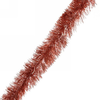 Мишура 2 м, 9 см, "Матовые искры", розовое золото