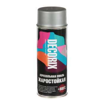 Эмаль-аэрозоль DECORIX RAL9006, жаростойкая, 520 мл, бело-алюминиевый Эмаль-аэрозоль DECORIX RAL9006, жаростойкая, 520 мл, бело-алюминиевый