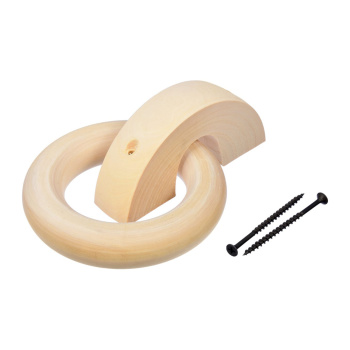 Ручка дверная кольцо, липа, 115мм "Банные штучки" /20