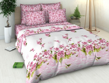 Постельное белье Василиса "Цветение персика", 1.5-спальное, бязь