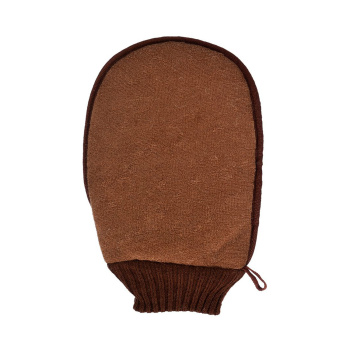 Мочалка из рами, варежка с хлопком с резинкой, 15х24 см "Банные штучки" /30