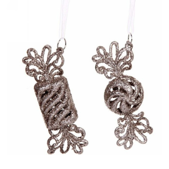 Подвеска "Конфетки" 10 см (набор 2 шт.), золото