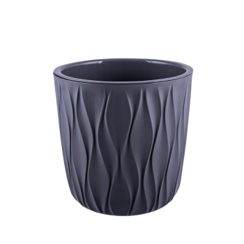 Кашпо пластм. "Desert"  2,3л d верха 157мм h152мм со вставкой Серый 86405 *1/16 Кашпо пластм. "Desert"  2,3л d верха 157мм h152мм со вставкой Серый 86405 *1/16