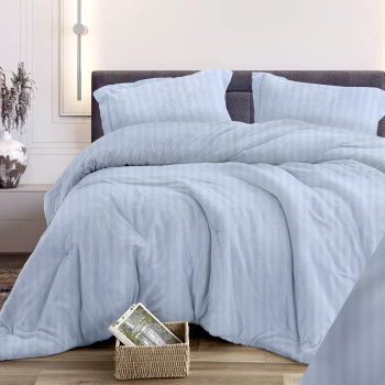 Постельное белье 2сп бязь-страйп Орхидея 334-8/6 серебристо-серый, наволочки 70*70 - 2шт *1/6