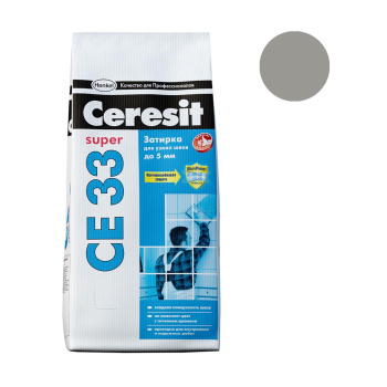 Затирка для швов 5 кг Церезит CE 33, серый Затирка для швов 5 кг Церезит CE 33, серый