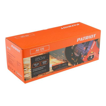 Шлифмашина угловая 125мм  850Вт 11000об/мин М14 AG125 PATRIOT *1