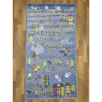 Ковер 1000х2000 мм Витебские ковры Джелли, ворсовый, 2 м², синий