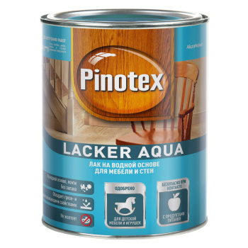 Лак акриловый для мебели и стен матовый 1 л Пинотекс Lacker Aqua 10 *1/6