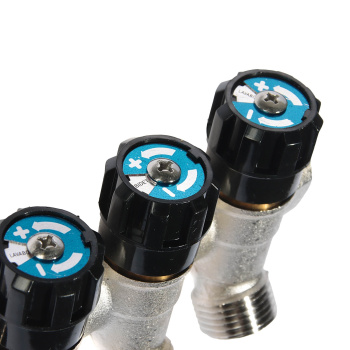 Коллектор СТМ, 3 выхода, с регулировочными вентилями, 3/4"х1/2"