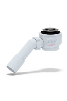 Сифон для душевого поддона 1 1/2",*50/60 Ани с пер.трубой 45 40*50 кнопка хром Е411СL *1/10