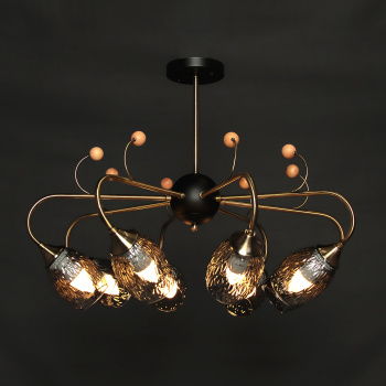 Люстра Verner Lighting K2097/8, 40 Вт, E27, 8 ламп, античная бронза/черный