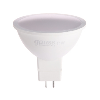 Лампа светодиодная Gauss Elementary, GU5.3, 11 Вт, 3000 К, теплый белый