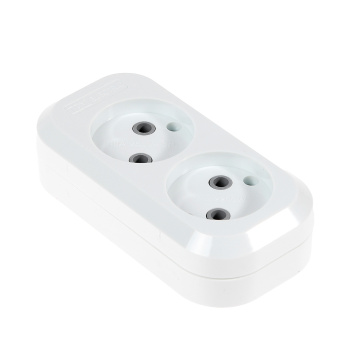 Корпус удлинителя "TDM" 2роз. 10А без заземления белый SQ1806-0012 *1/20/160