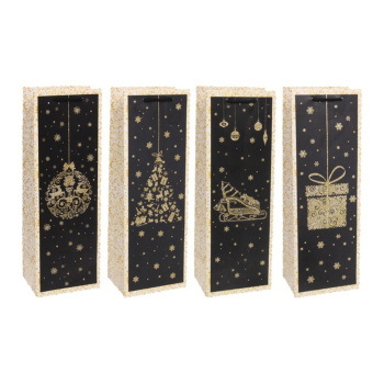 Пакет подарочный под бутылку "Фантазия", 12х35х9 см