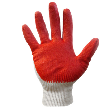 Перчатки ХБ с латекс один облив 13кл 4нит 40гр белкрас (арт.517Р)