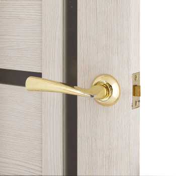 Дверное полотно остекленное 2000х800х36 мм BROZEX-WOOD Comfort-6, лиственница беленая 3D